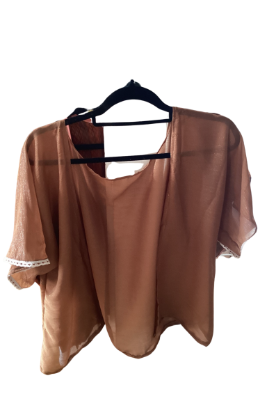 Kimono marron brillant
