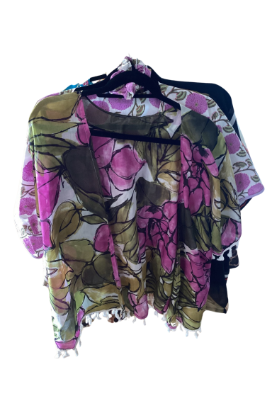 Kimono mauve et vert